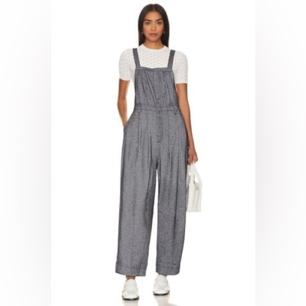 Free People Leonie Menswear One Piece In Navy Combo